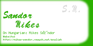 sandor mikes business card